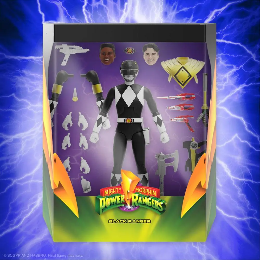 Mighty Morphin Power Rangers Ultimates Action Figure Black Ranger 18 cm termékfotó