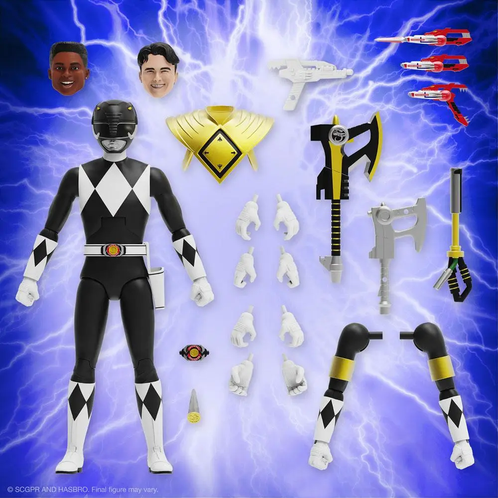Mighty Morphin Power Rangers Ultimates Action Figure Black Ranger 18 cm termékfotó