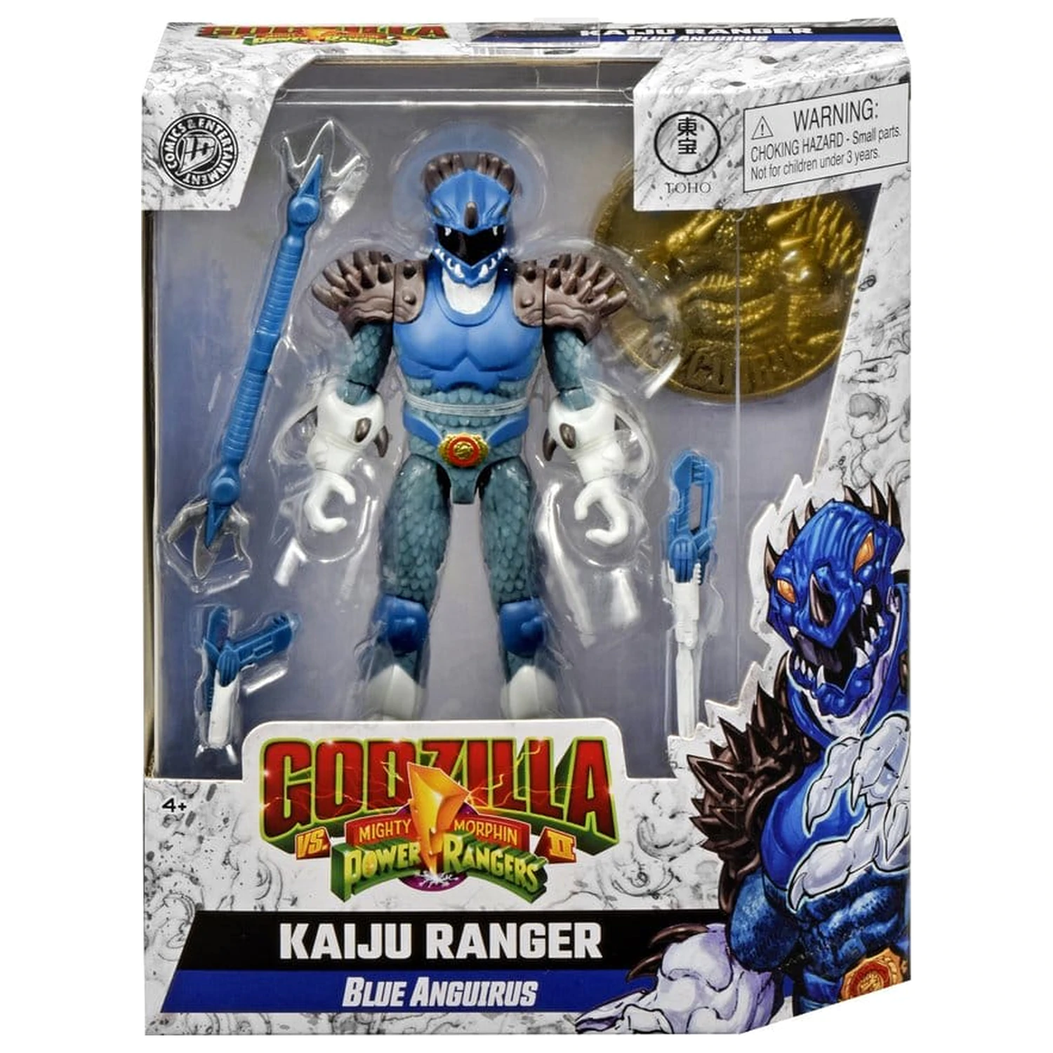 Mighty Morphin Power Rangers x Godzilla Action Figure Blue Anguirus product photo