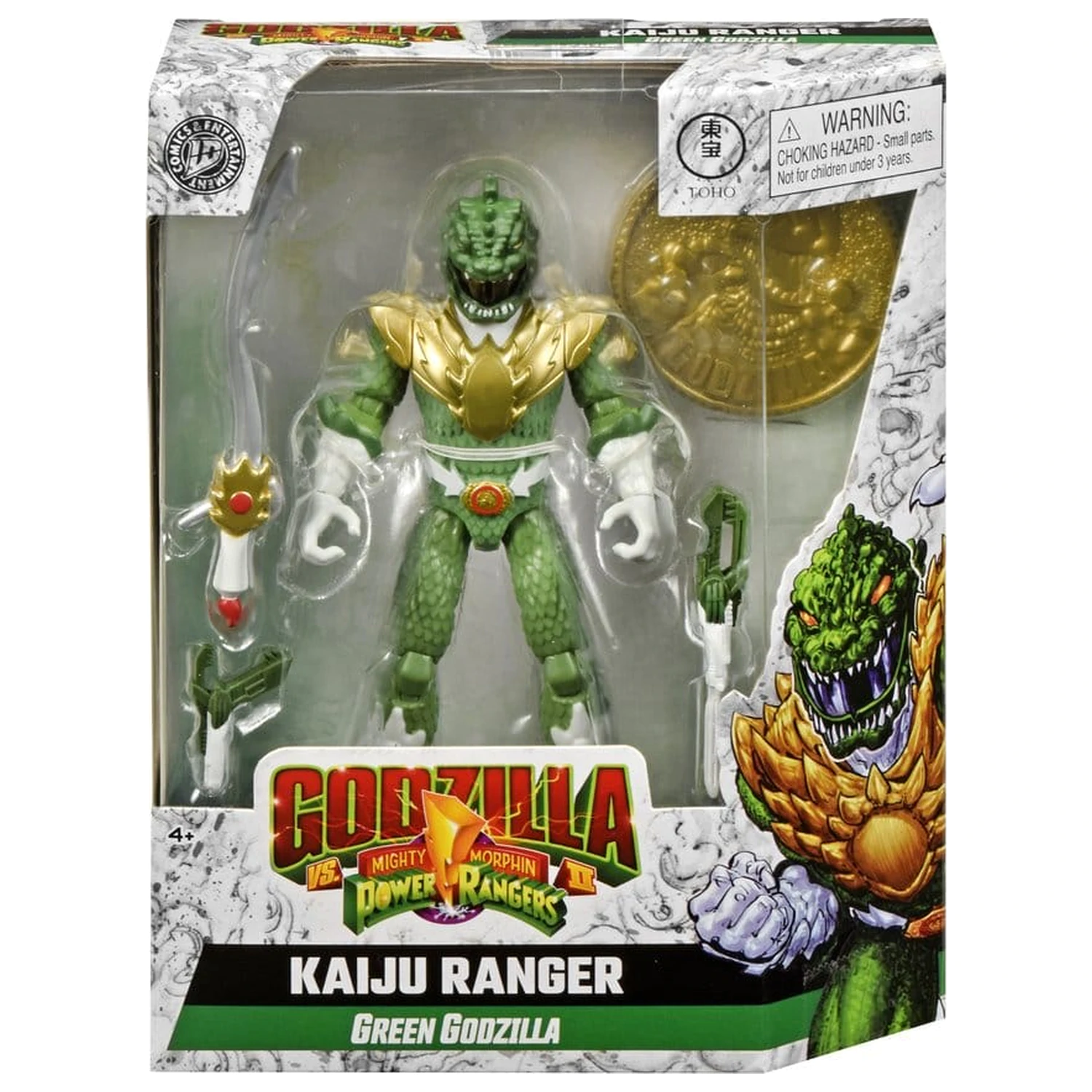 Mighty Morphin Power Rangers x Godzilla Action Figure Green Godzilla product photo