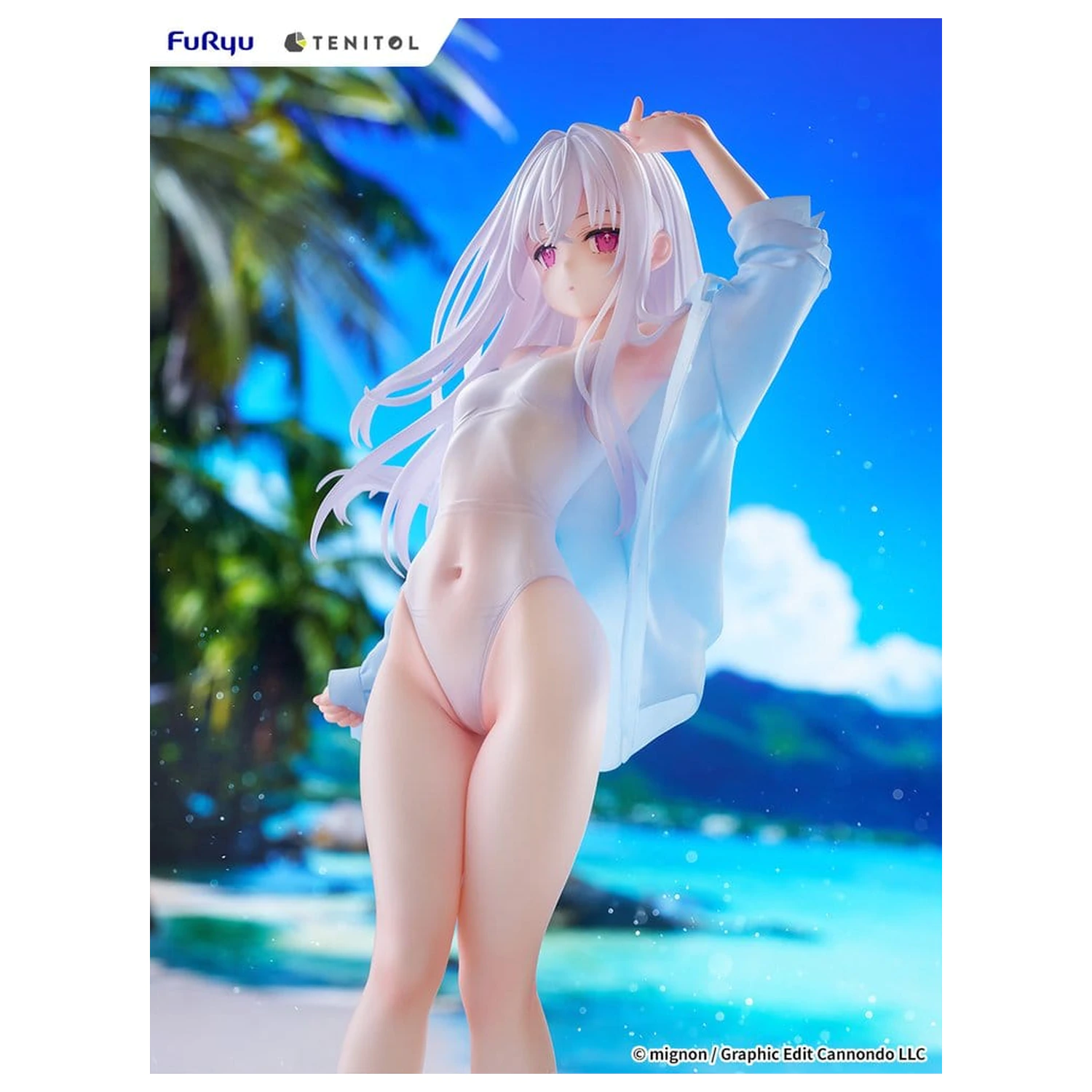Mignon Works Tenitol Tall PVC Figure Shiro Swimsuit Ver. 30 cm product photo