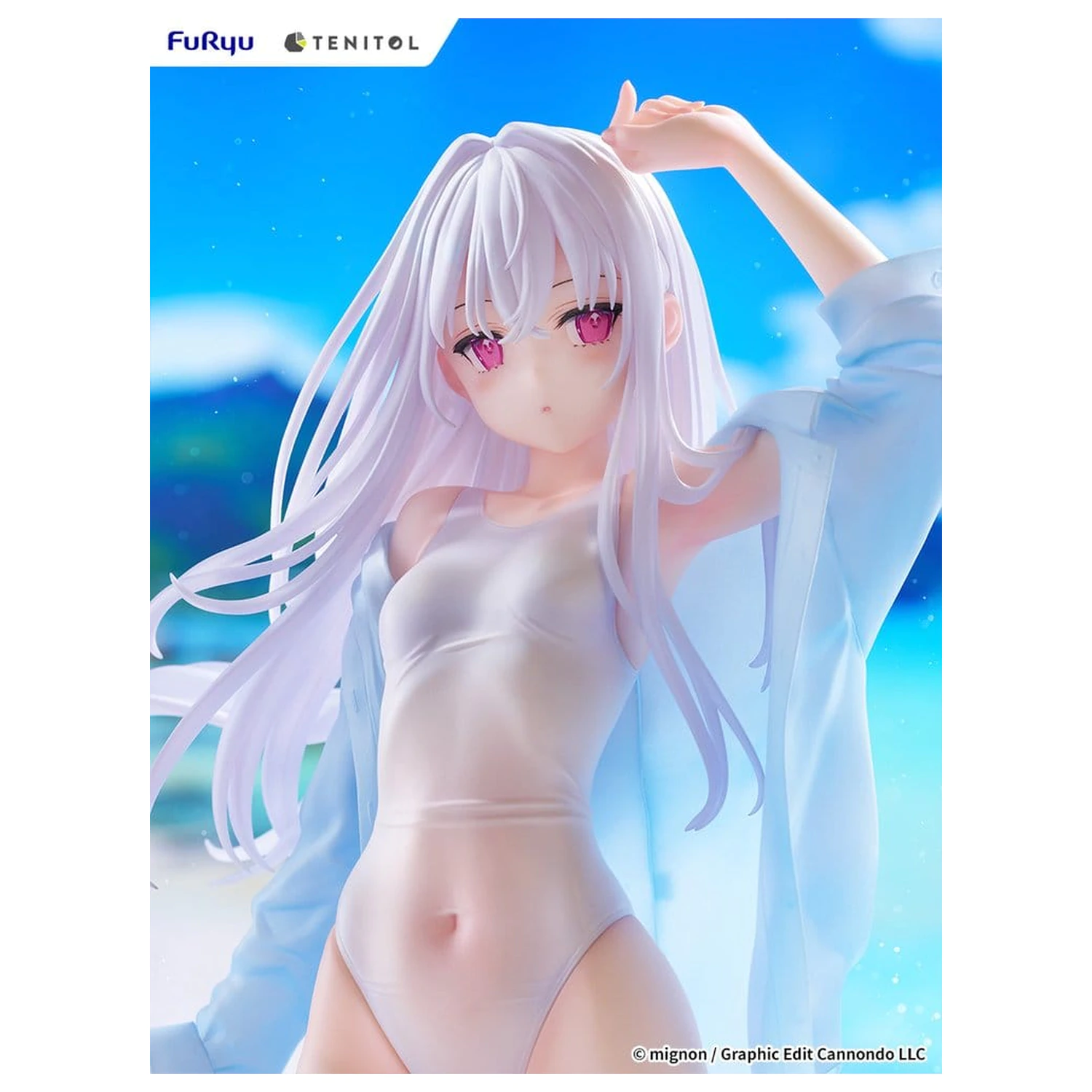 Mignon Works Tenitol Tall PVC Figure Shiro Swimsuit Ver. 30 cm product photo