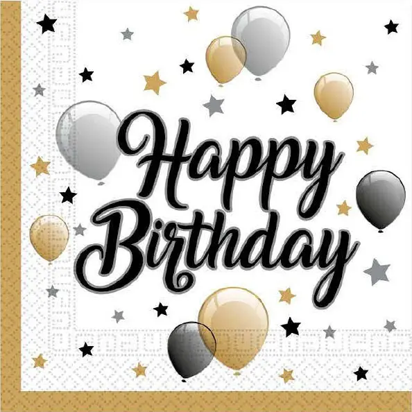 Milestone, Happy Birthday Napkins, 20 pcs 33x33 cm product photo