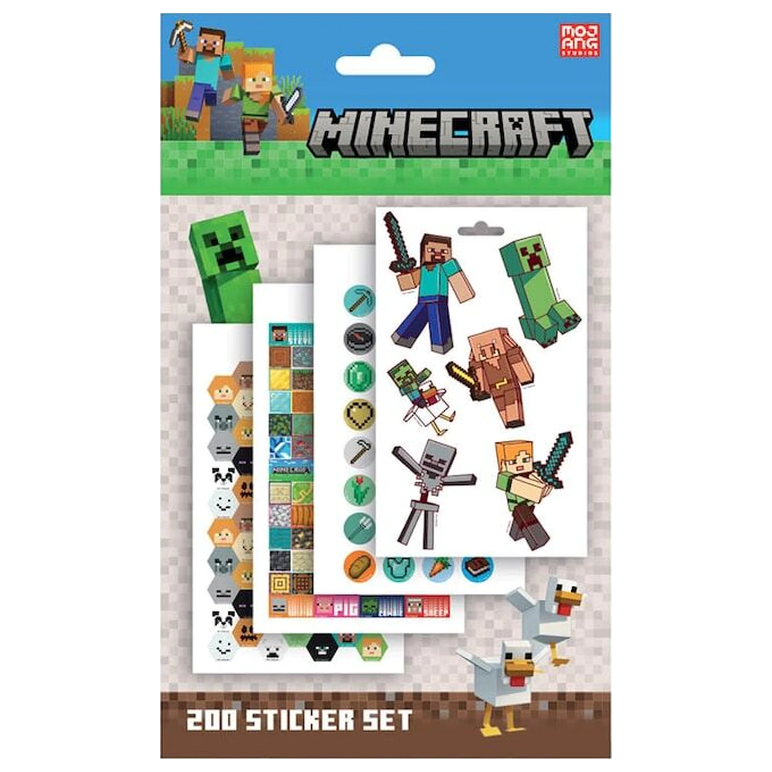 Minecraft set 200 stickers product photo
