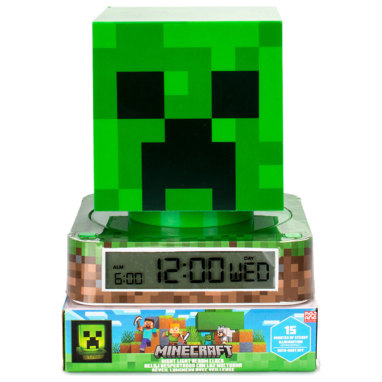 Minecraft 3D lamp with alarm product photo