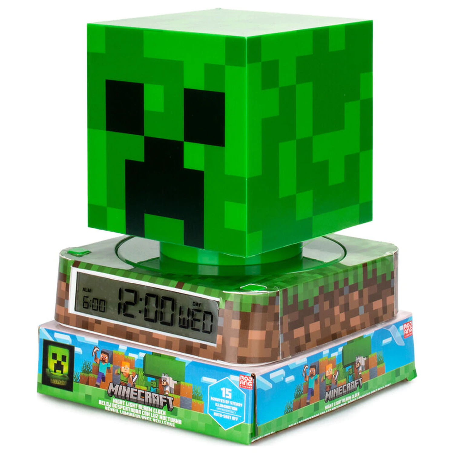 Minecraft 3D lamp with alarm product photo