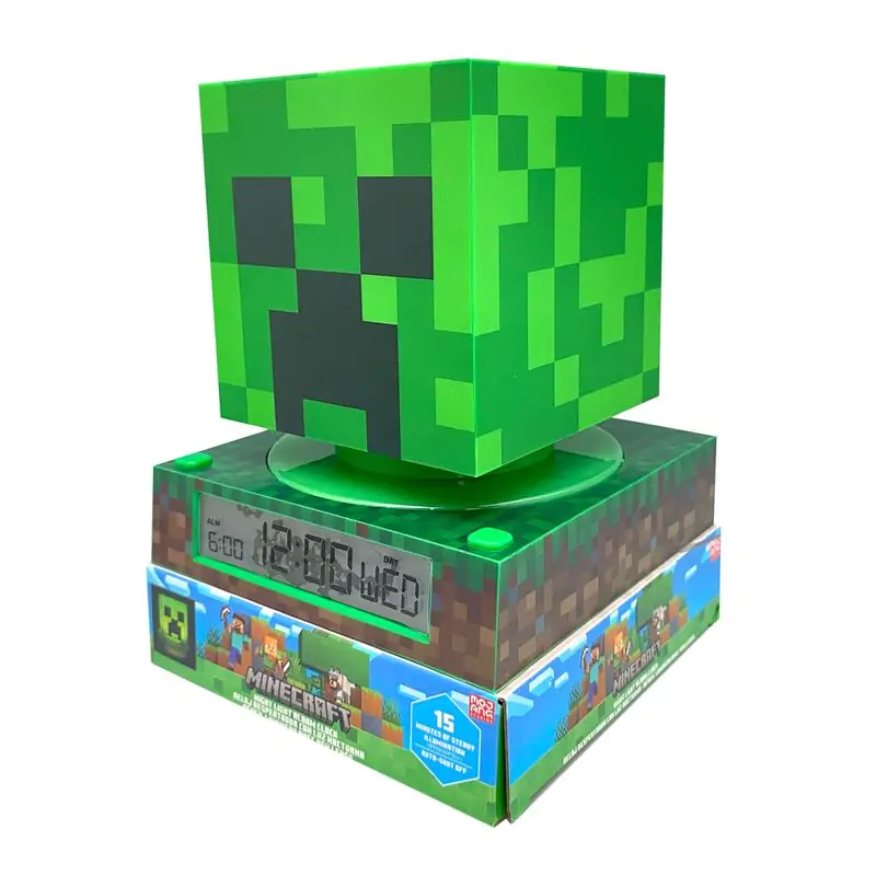 Minecraft 3D lamp with alarm clock product photo