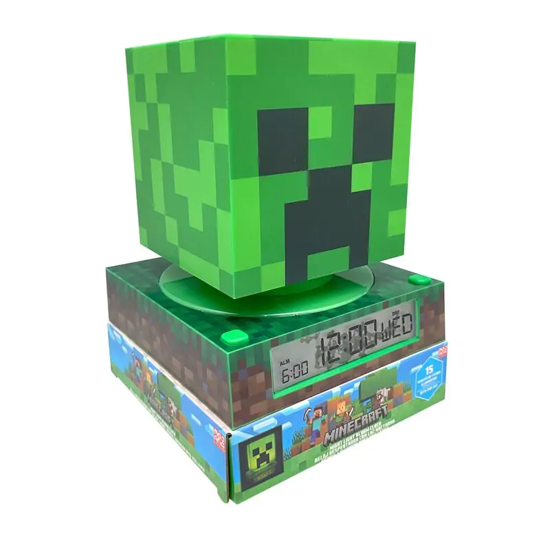 Minecraft 3D lamp with alarm clock product photo