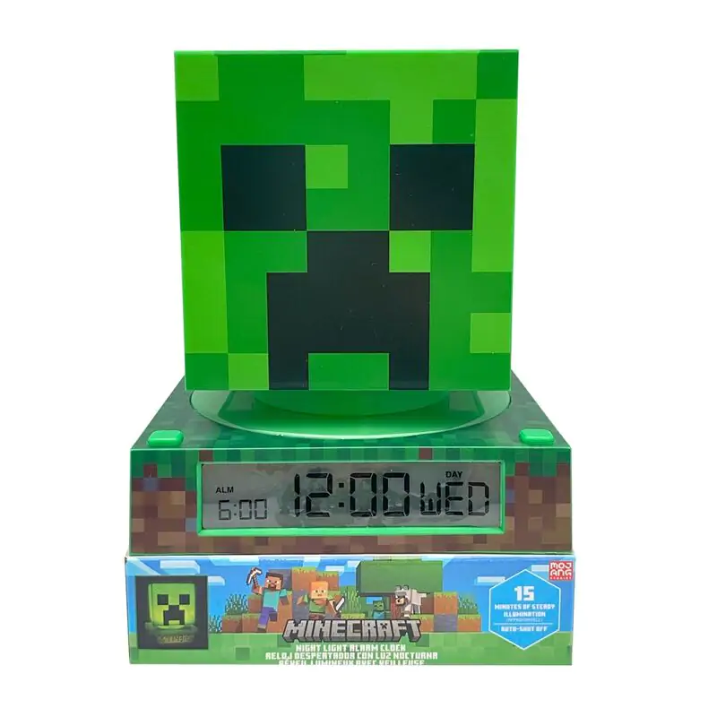 Minecraft 3D lamp with alarm clock product photo