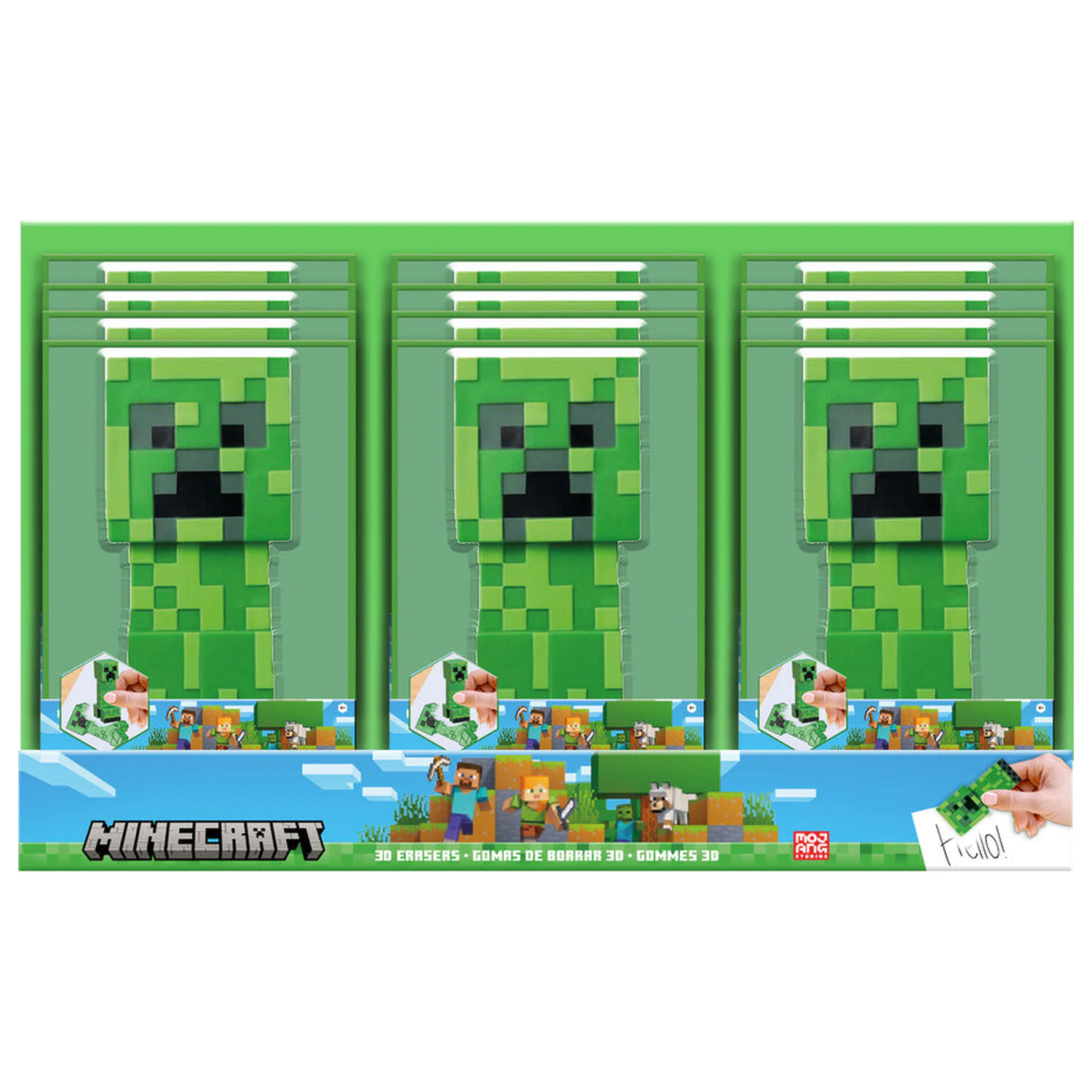 Minecraft 3D eraser product photo