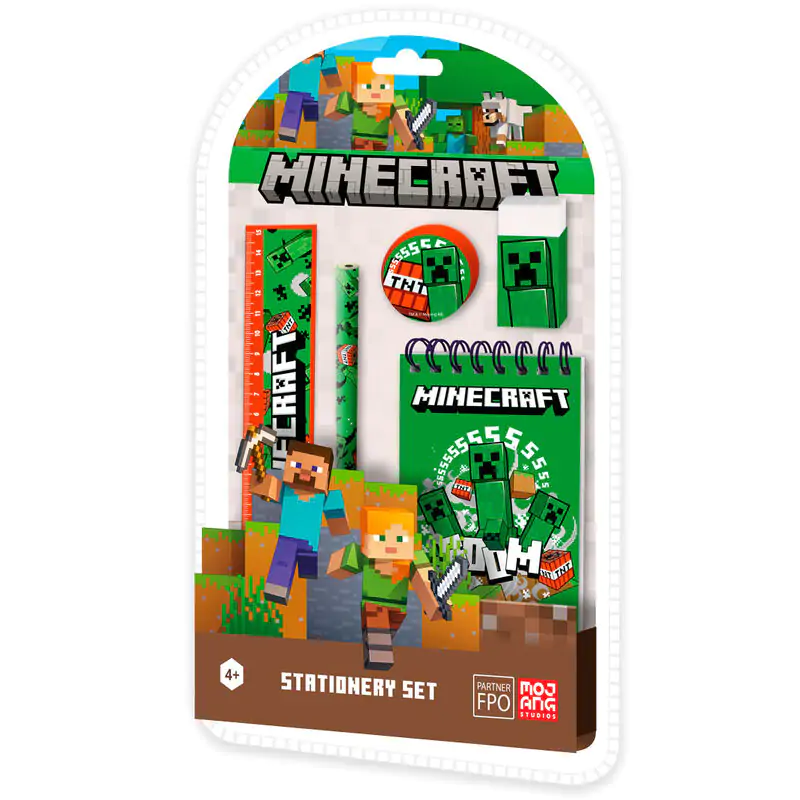 Minecraft stationery set 5pcs product photo