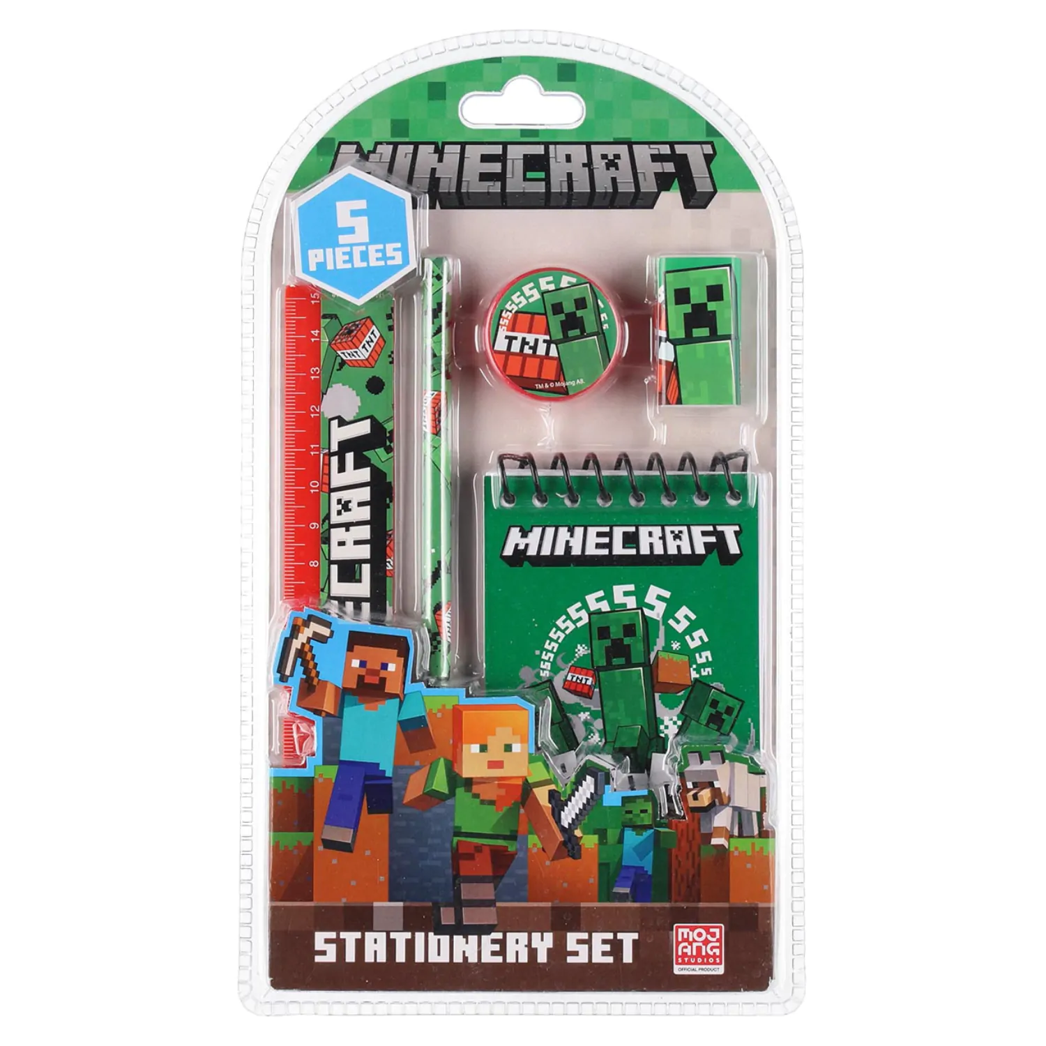 Minecraft stationery set 5pcs product photo