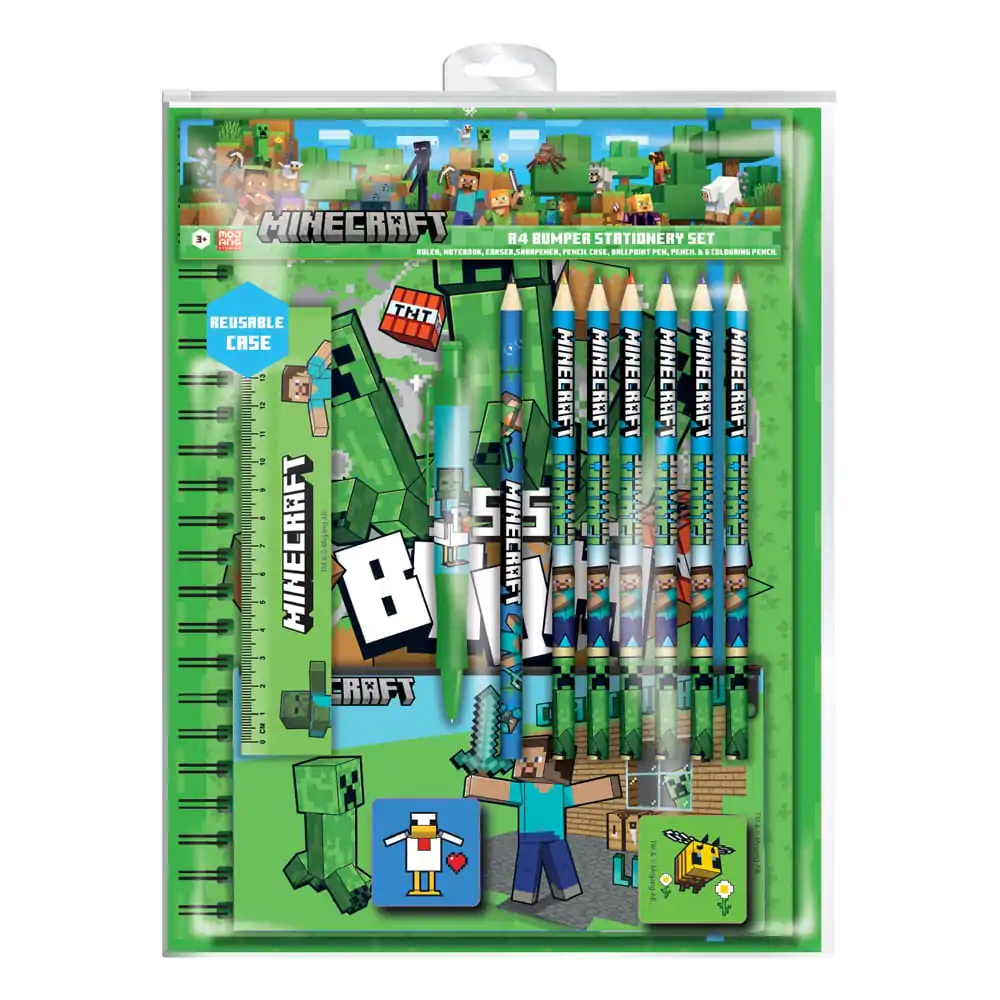 Minecraft 12-Piece Stationery Set A4 Bumper termékfotó