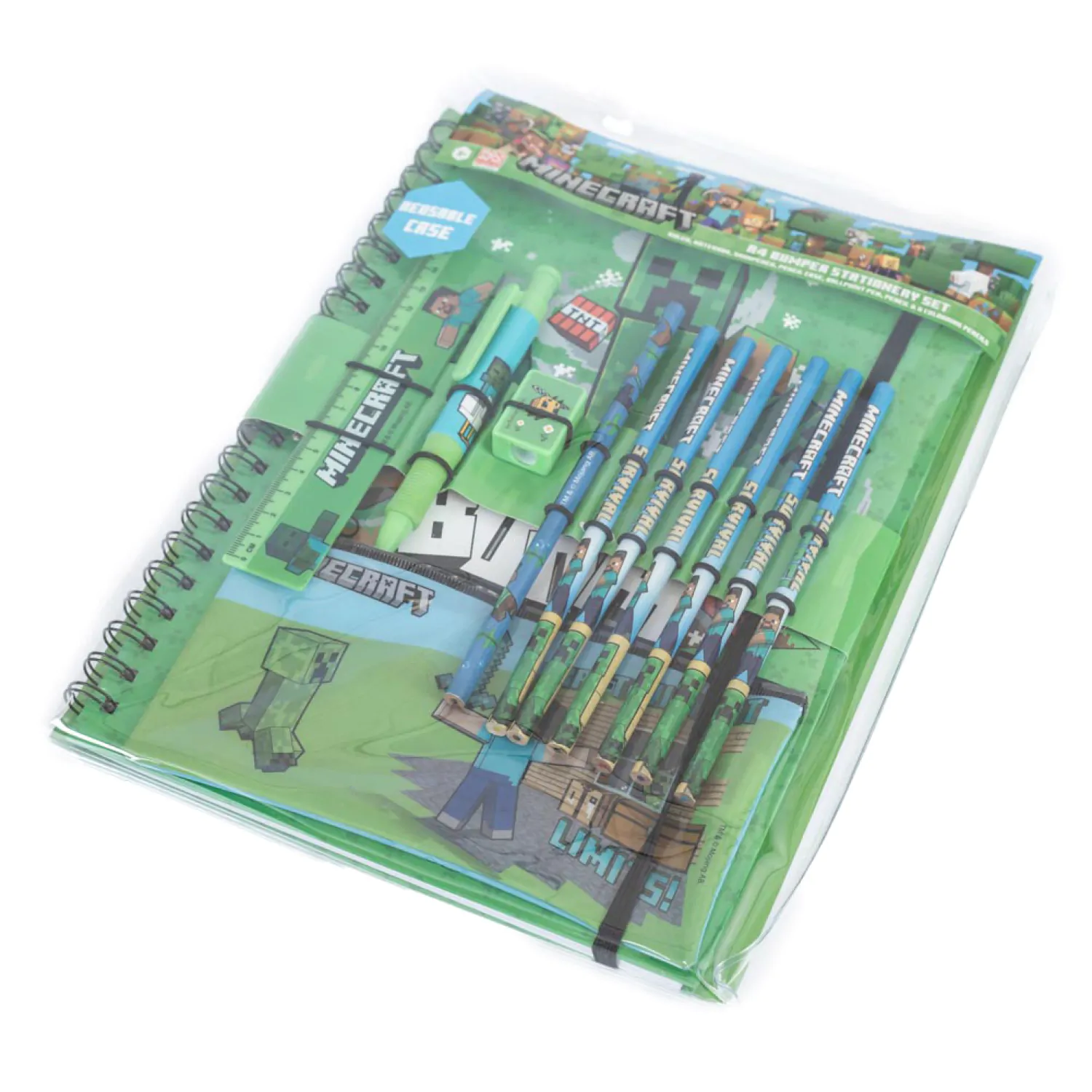 Minecraft 12-Piece Stationery Set A4 Bumper product photo