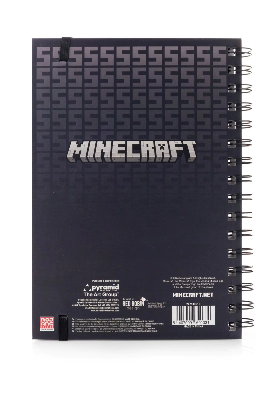 Minecraft 3D Wiro Notebook A5 product photo