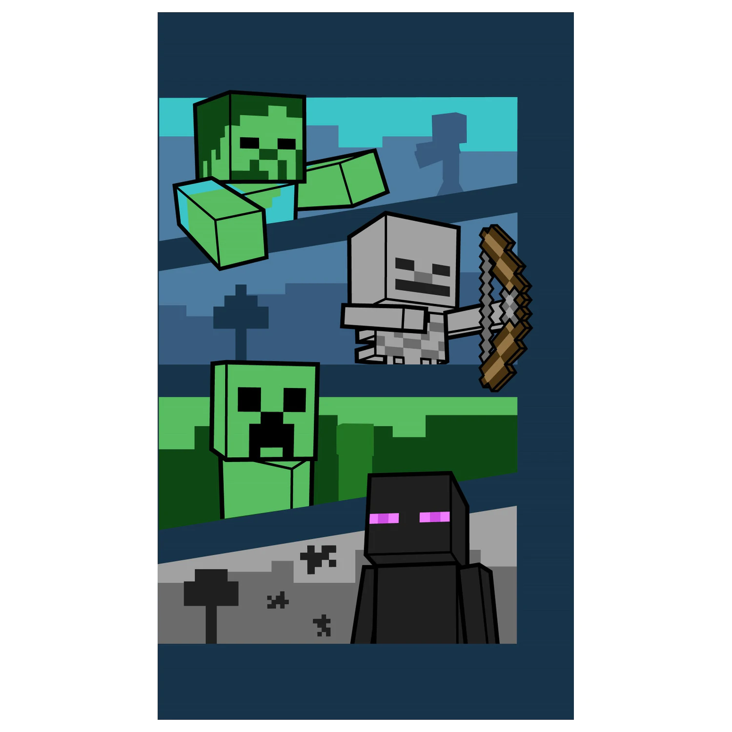 Minecraft Adventure fleece blanket 100x150cm product photo
