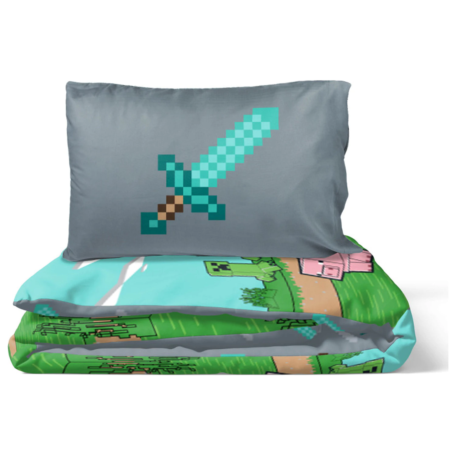 Minecraft Animals and Mobs Duvet Cover product photo