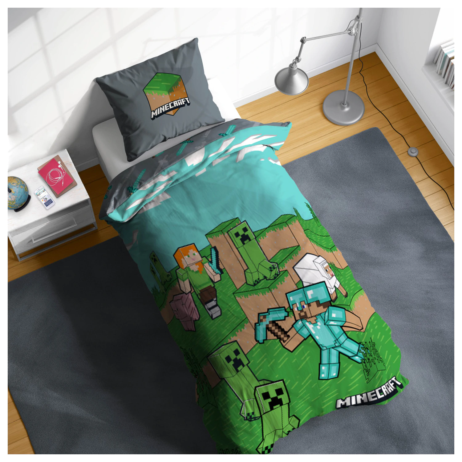 Minecraft Animals and Mobs Duvet Cover product photo