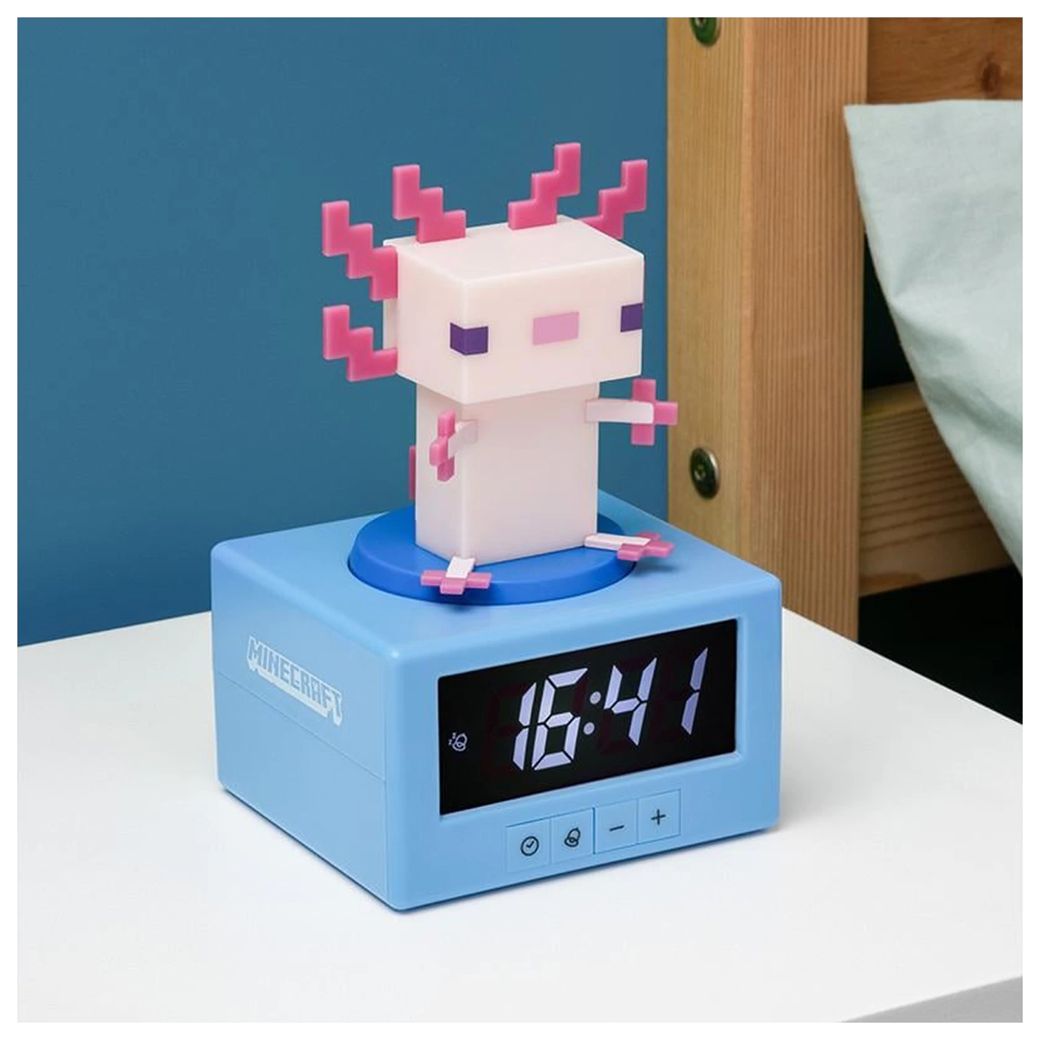 Minecraft Axolotl Icon Lamp Alarm Clock 12cm product photo