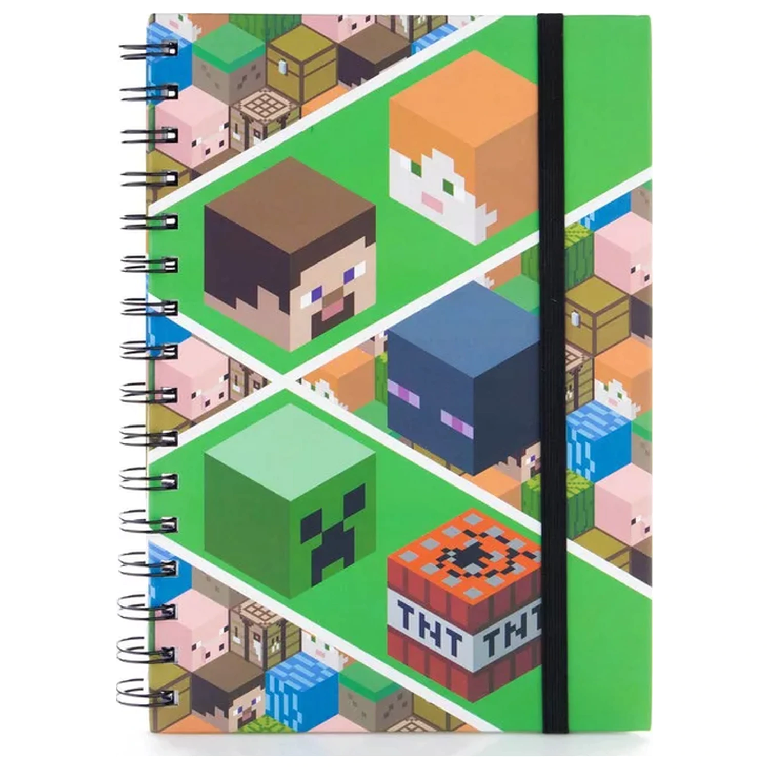 Minecraft Blocks A5 Lined Spiral Notebook product photo