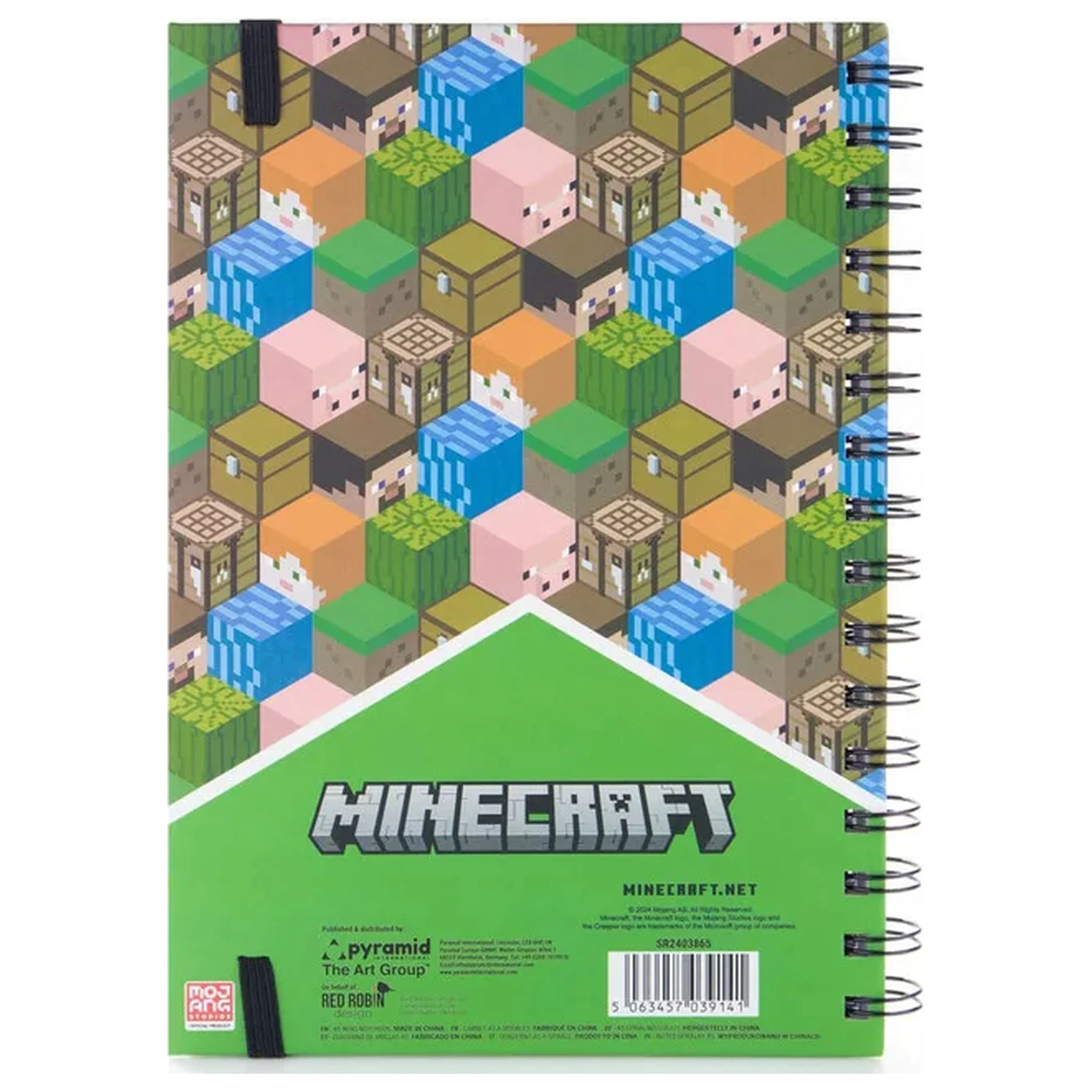 Minecraft Blocks A5 Lined Spiral Notebook product photo