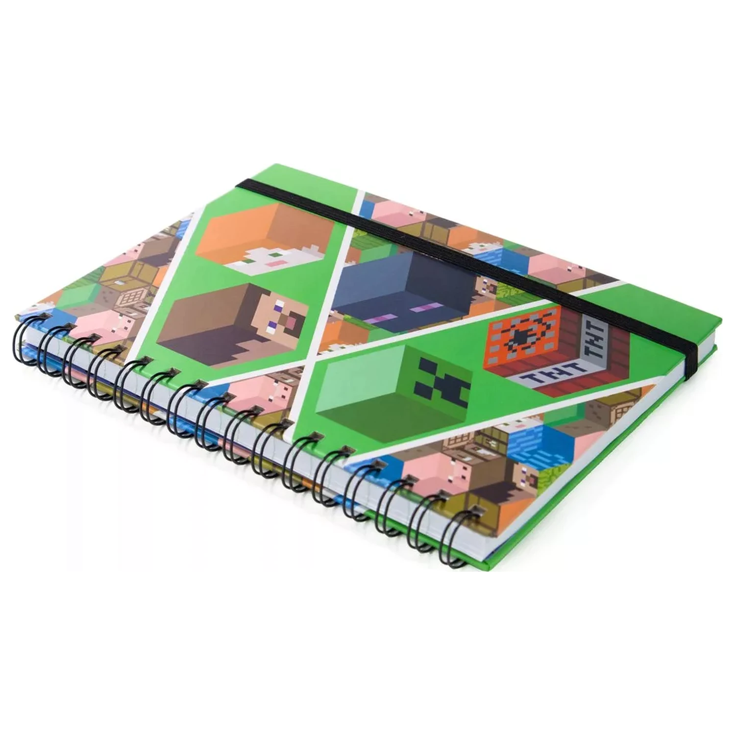 Minecraft Blocks A5 Lined Spiral Notebook product photo