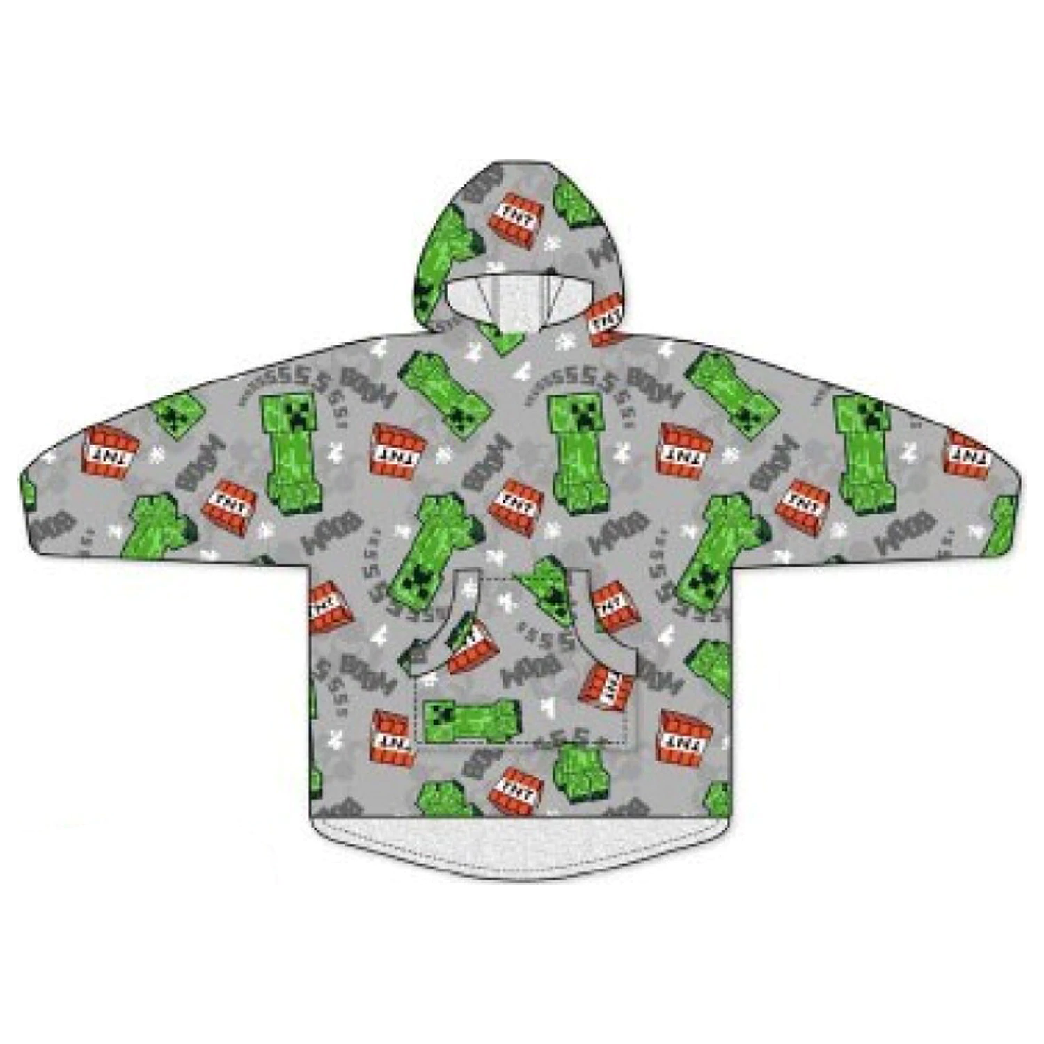 Minecraft Boom Pull-on Plush Fleece Blanket Poncho 7-14 Years product photo