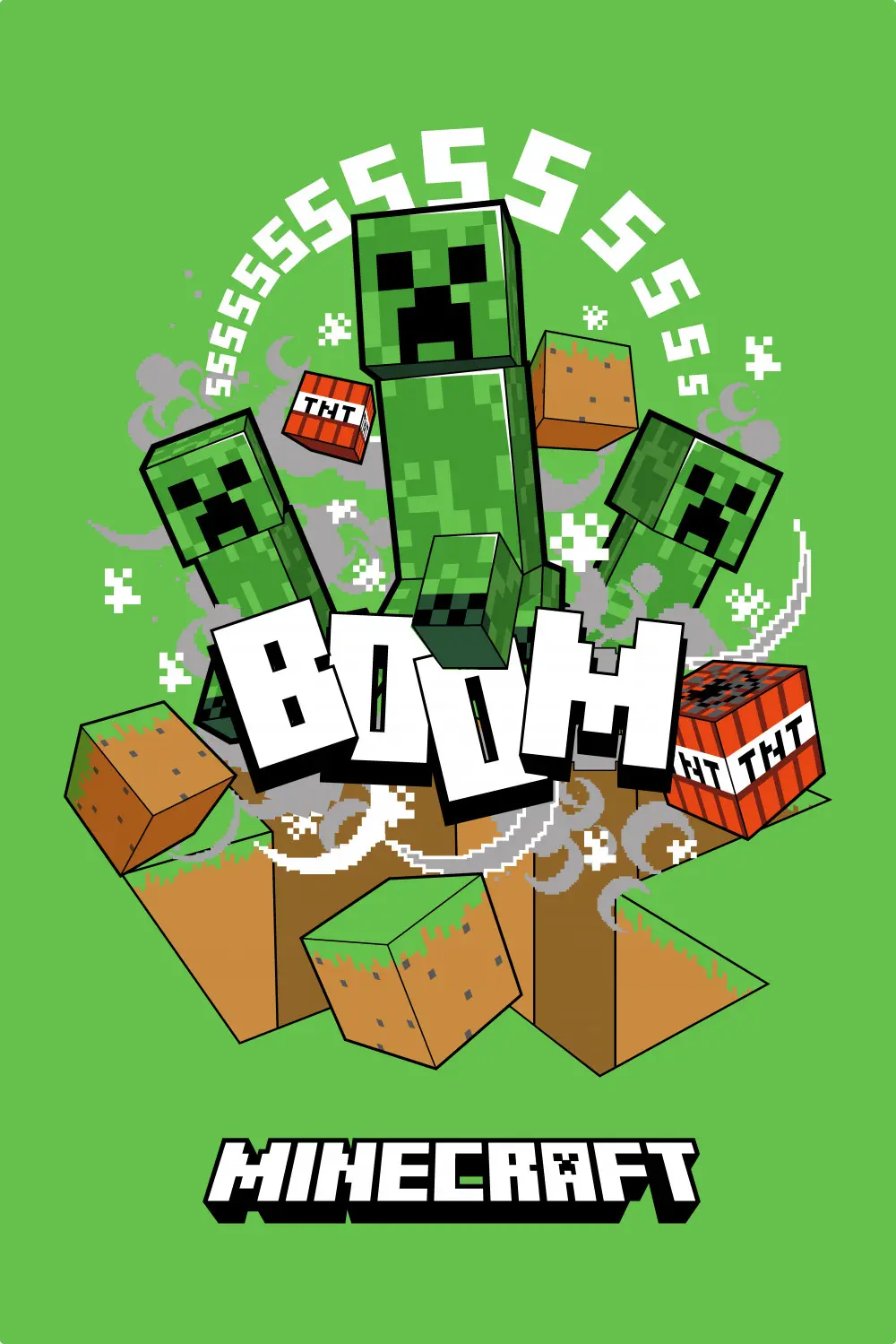 Minecraft Boom Creeper polar blanket product photo