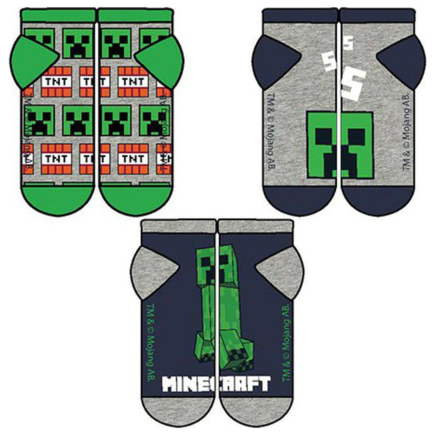 Minecraft Boomstep Kids Secret Socks 23/26 product photo