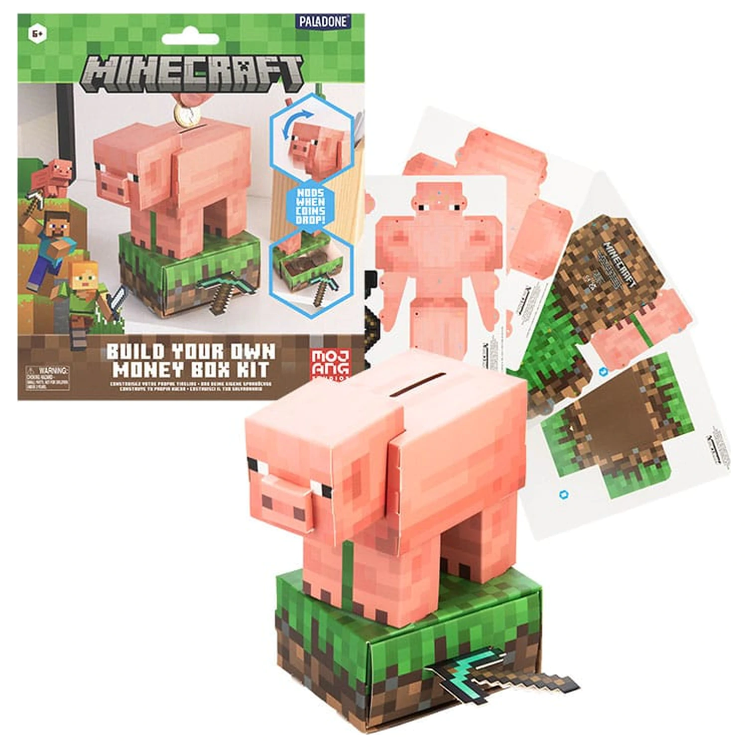 Minecraft Build Your Own Money Bank Treasure Schwein  product photo