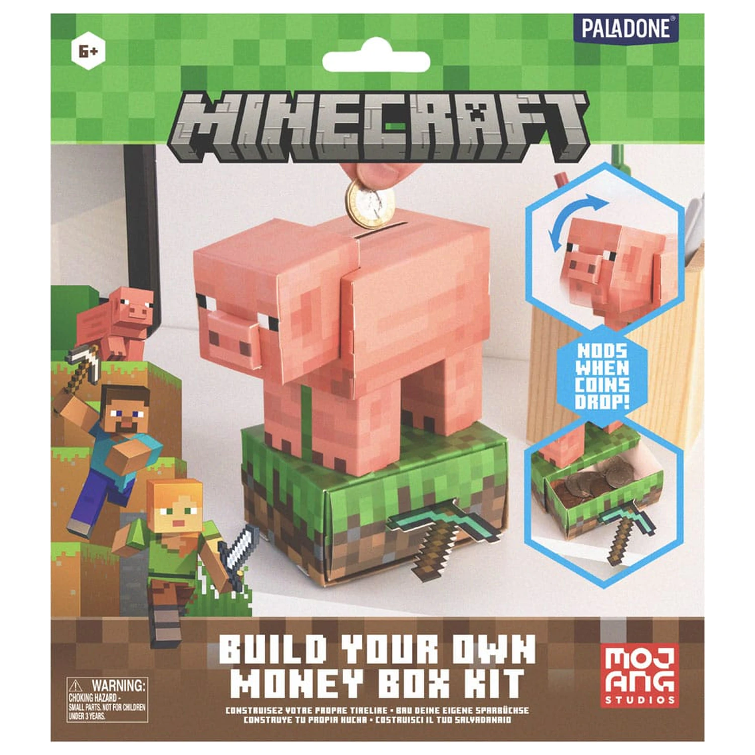 Minecraft Build Your Own Money Bank Treasure Schwein  product photo