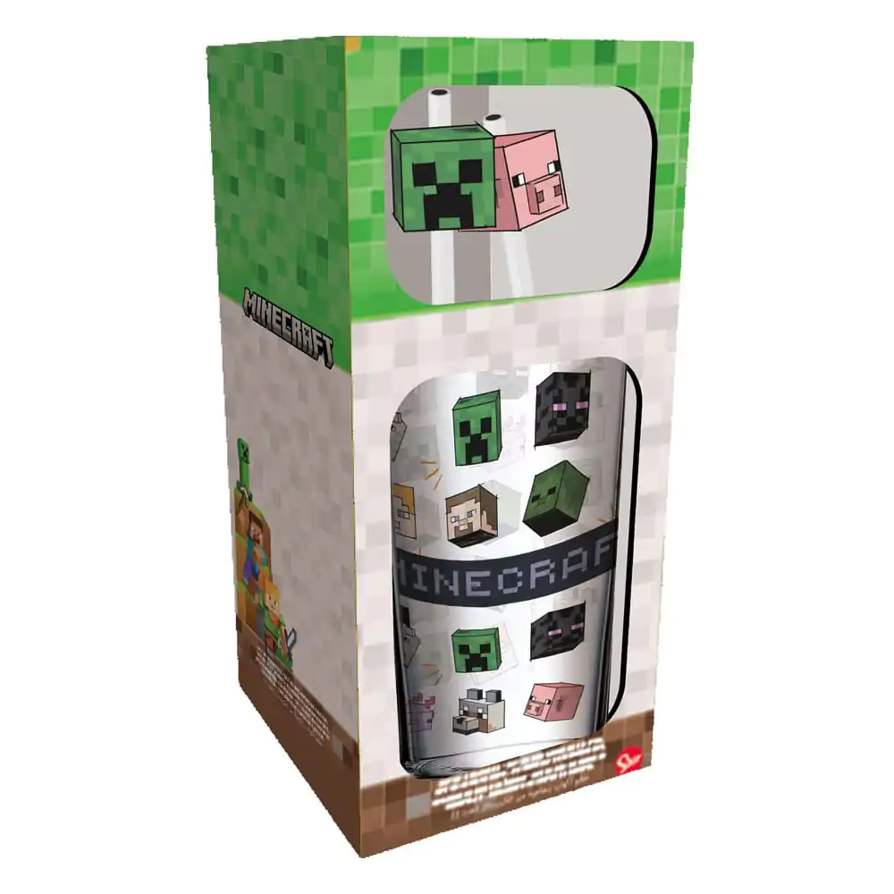 Minecraft Glass Tumbler with Straws Characters 485 ml product photo