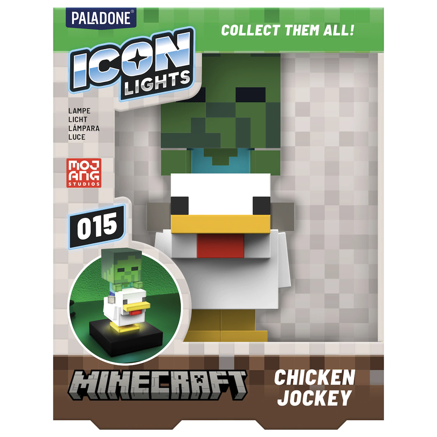 Minecraft Chicken Jockey Icon Lamp 11cm product photo