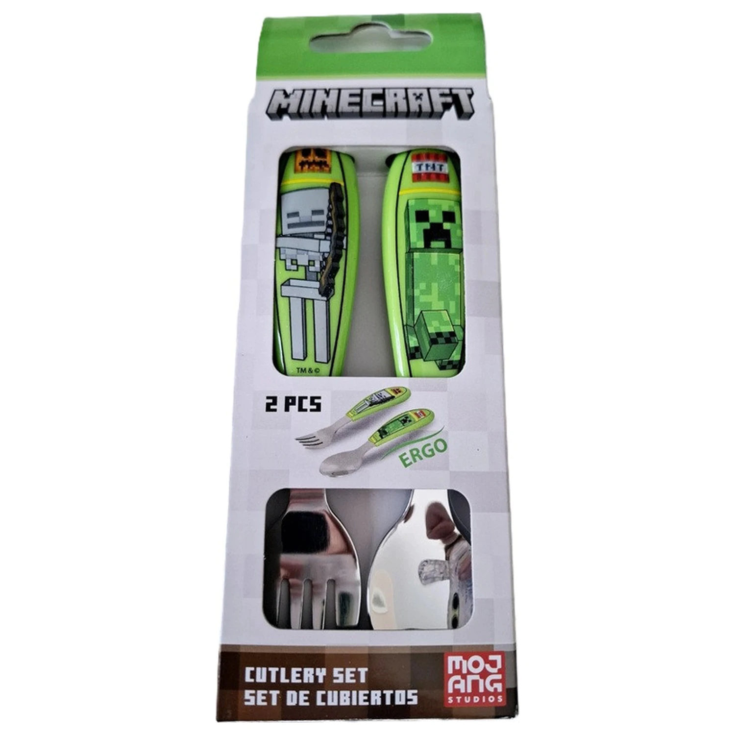 Minecraft Core Metal Ergo Cutlery Set - 2 Piece product photo