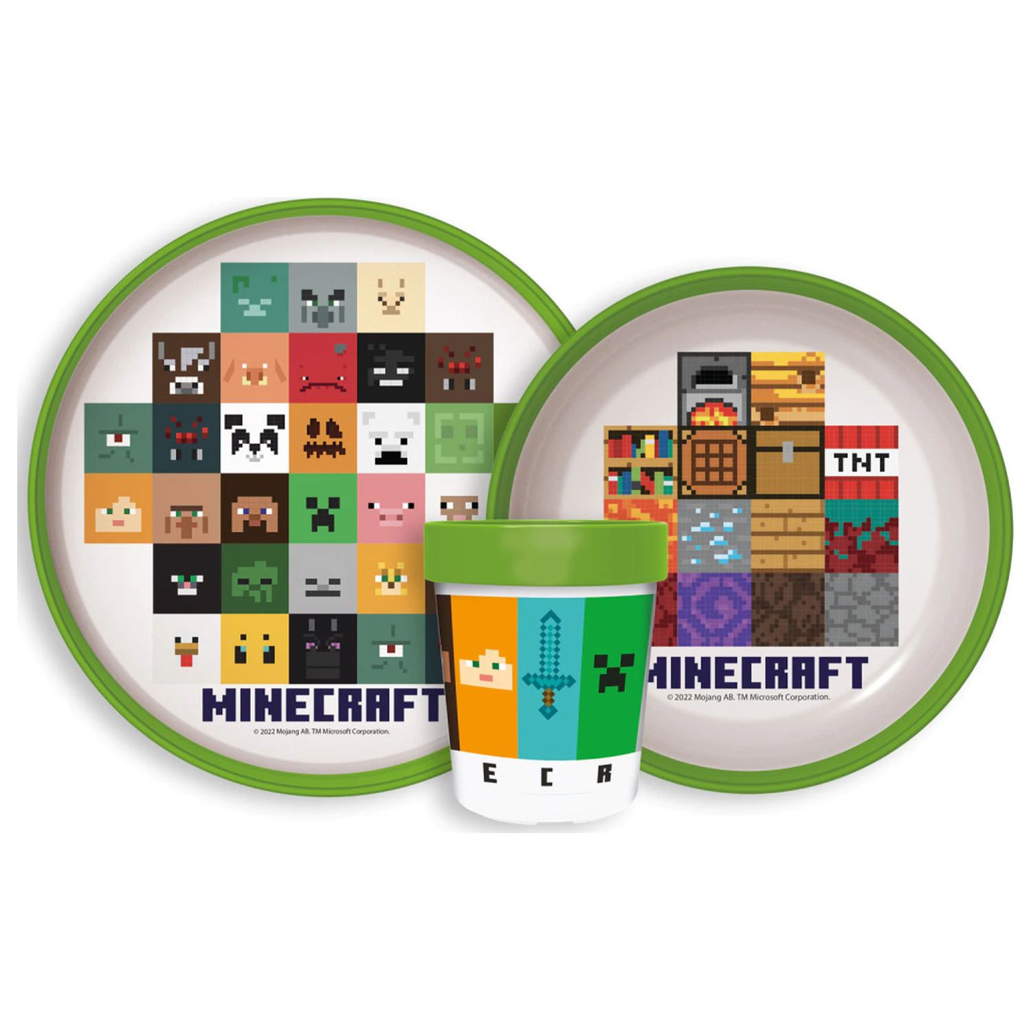 Minecraft Crafters Non-Slip Dinnerware Set, Micro Plastic Set product photo