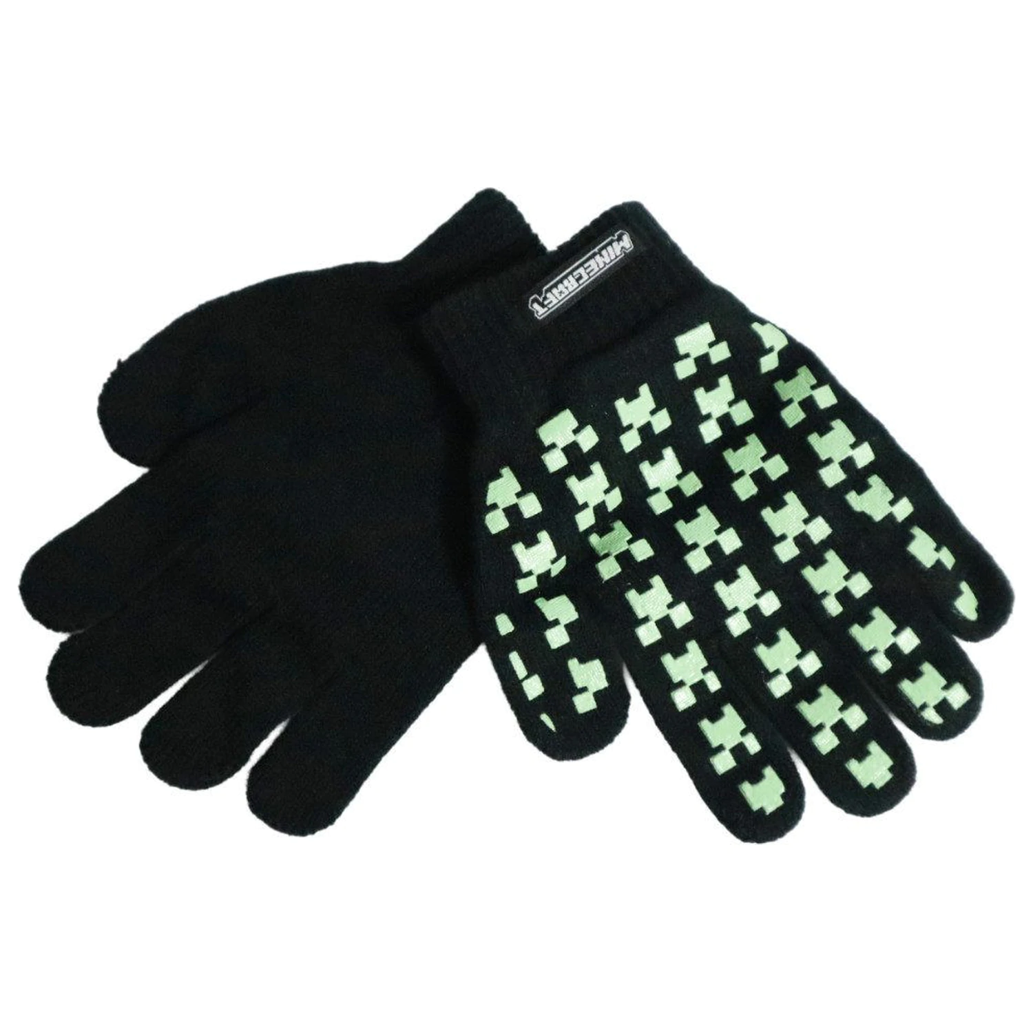 Minecraft Creeper Black Kids Gloves product photo