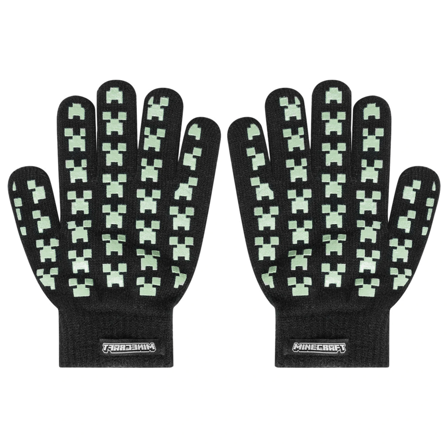 Minecraft Creeper Black Kids Gloves product photo