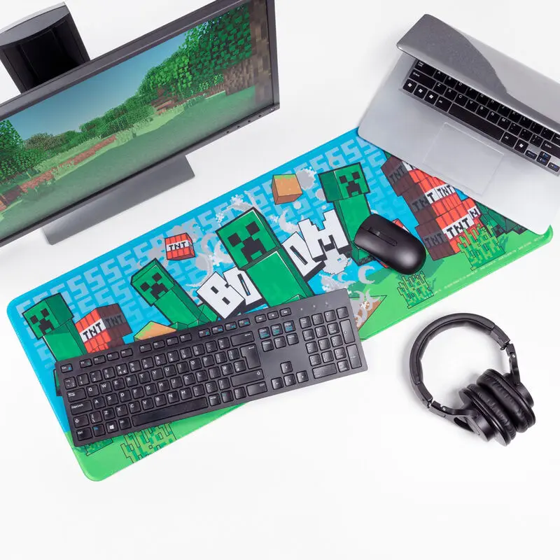Minecraft Creeper gaming desk mat product photo