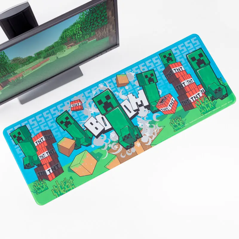 Minecraft Creeper gaming desk mat product photo