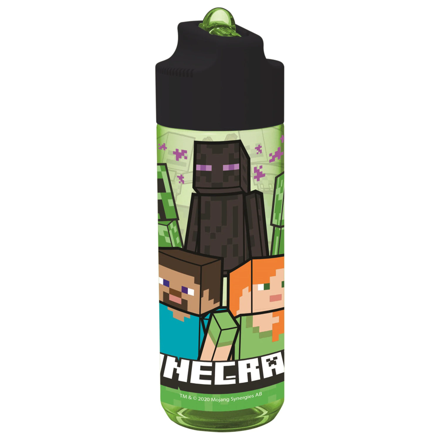 Minecraft Creeper Hydro tritan plastic bottle with straw 540 ml product photo