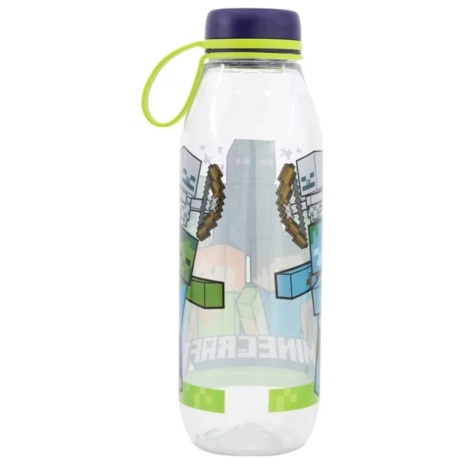 Minecraft Creeper Squad Ecozen Plastic Water Bottle with Screw Cap 650 ml product photo
