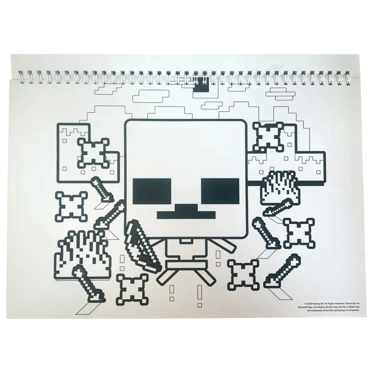 Minecraft Creepers Need Hugs A/4 Spiral Sketchbook with 40 Stickers product photo