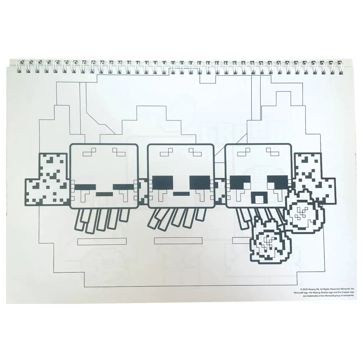 Minecraft Creepers Need Hugs A/4 Spiral Sketchbook with 40 Stickers product photo