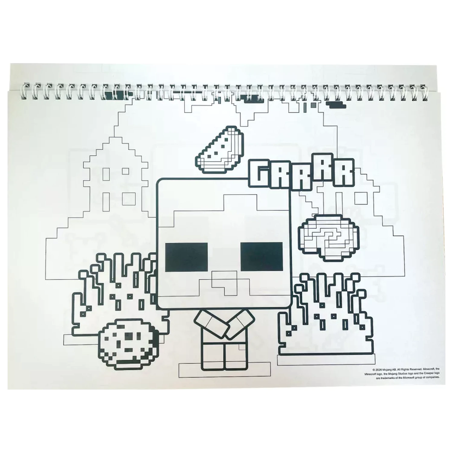 Minecraft Creepers Need Hugs A/4 Spiral Sketchbook with 40 Stickers product photo