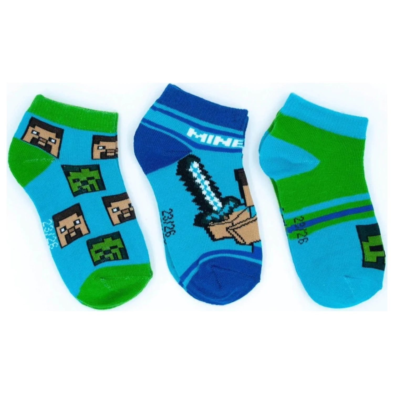 Minecraft Crew kids secret socks 23/26 product photo