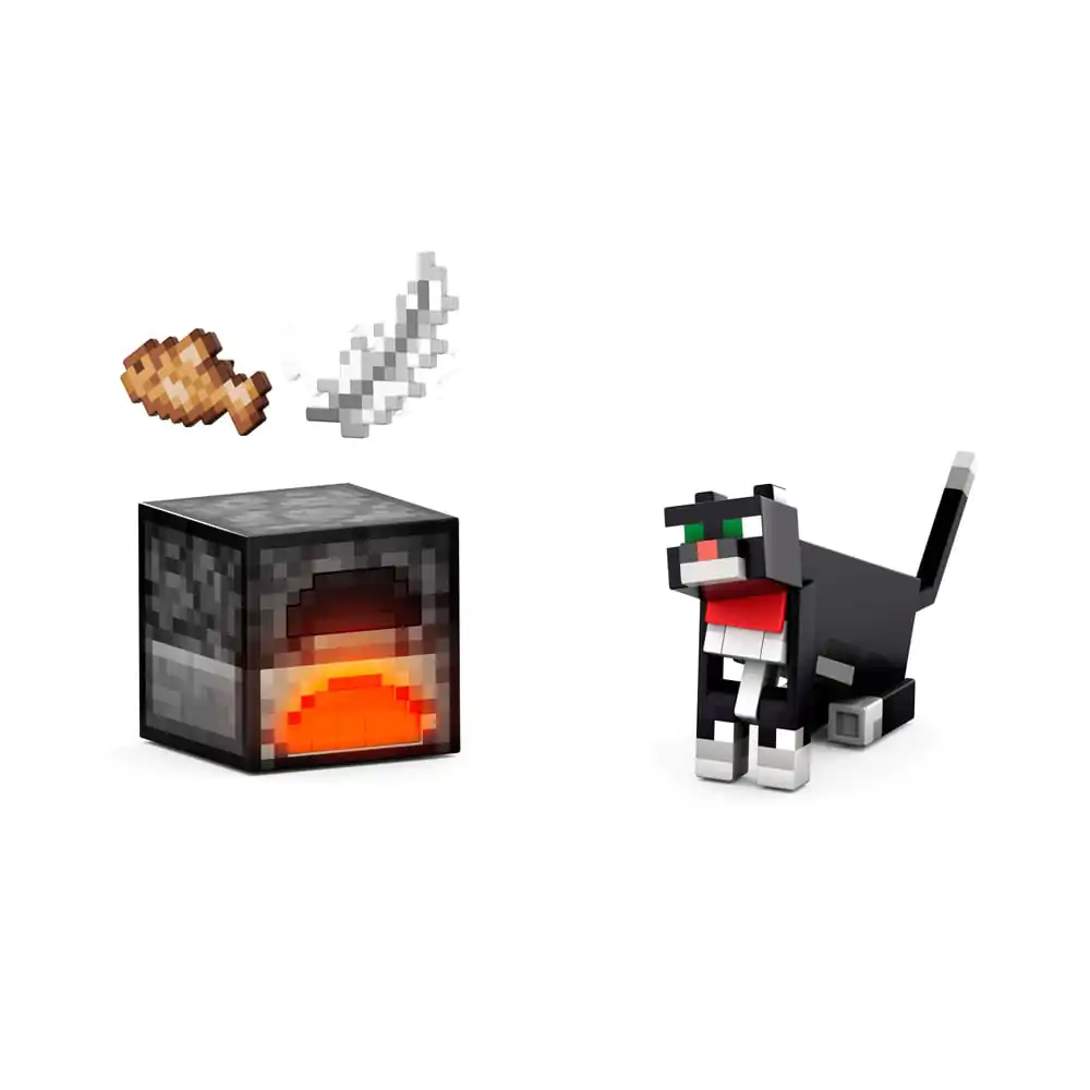 Minecraft Diamond Level Action Figure Tuxedo Cat 14 cm product photo