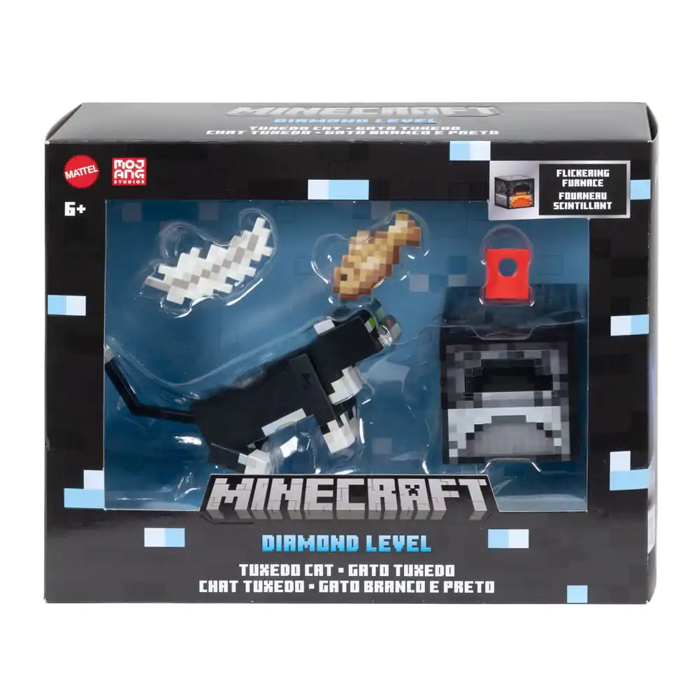 Minecraft Diamond Level Action Figure Tuxedo Cat 14 cm product photo