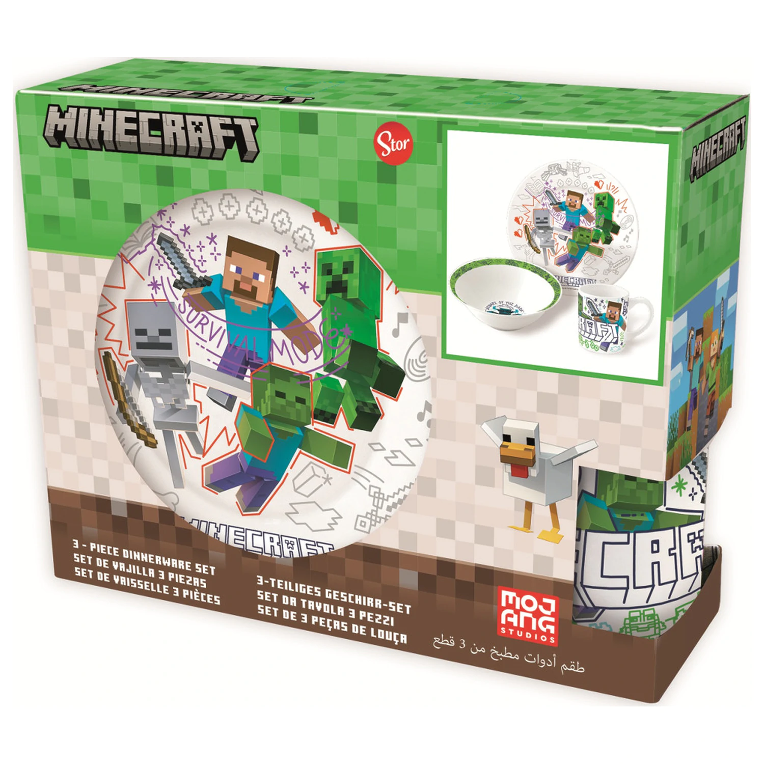 Minecraft Explore More Porcelain Dinnerware Set product photo