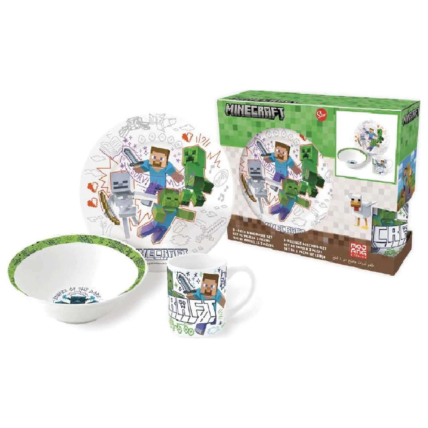 Minecraft Explore More Porcelain Dinnerware Set product photo