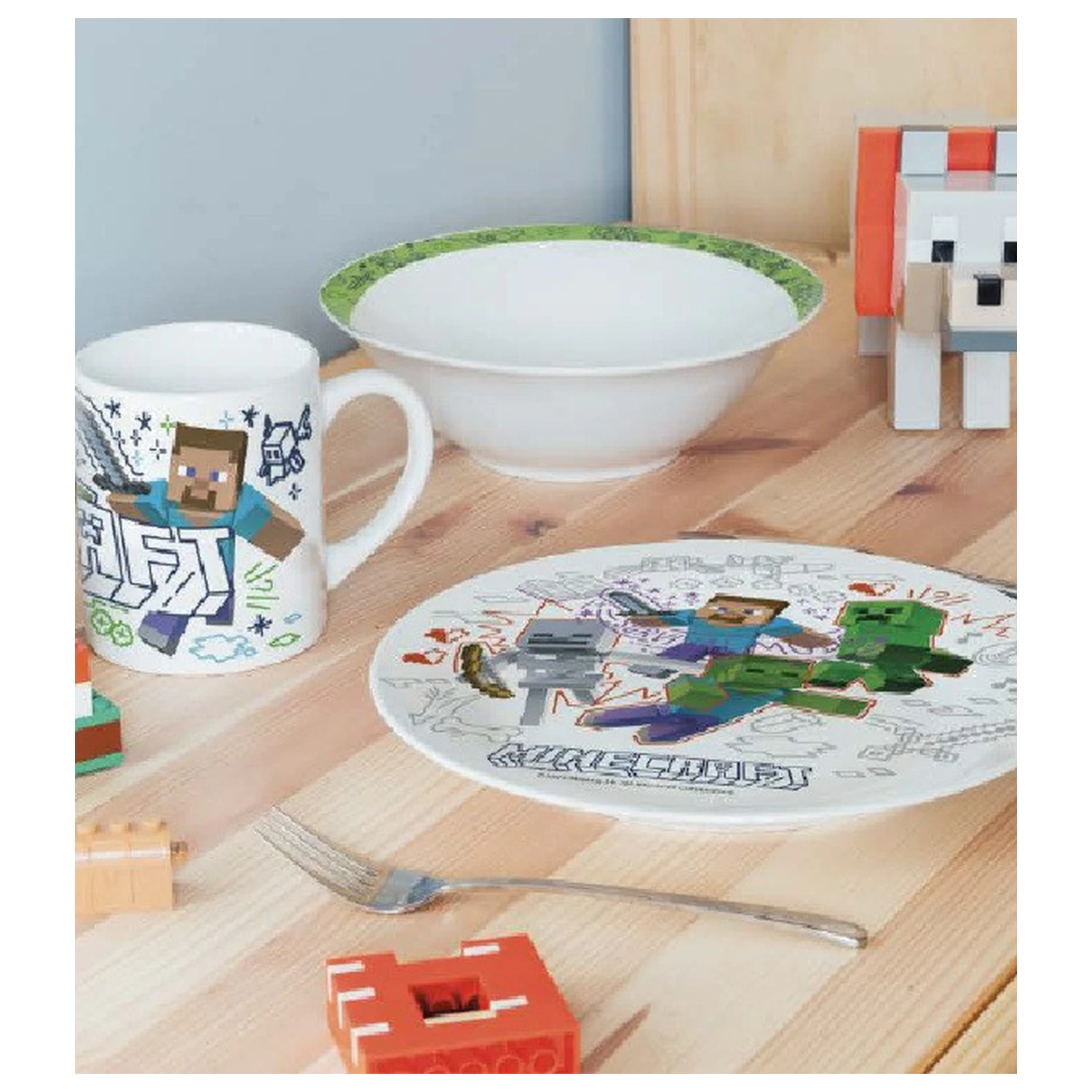 Minecraft Explore More Porcelain Dinnerware Set product photo